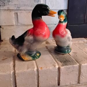 Royal Copley Mallard Figurine And Planter 8 In 1950's